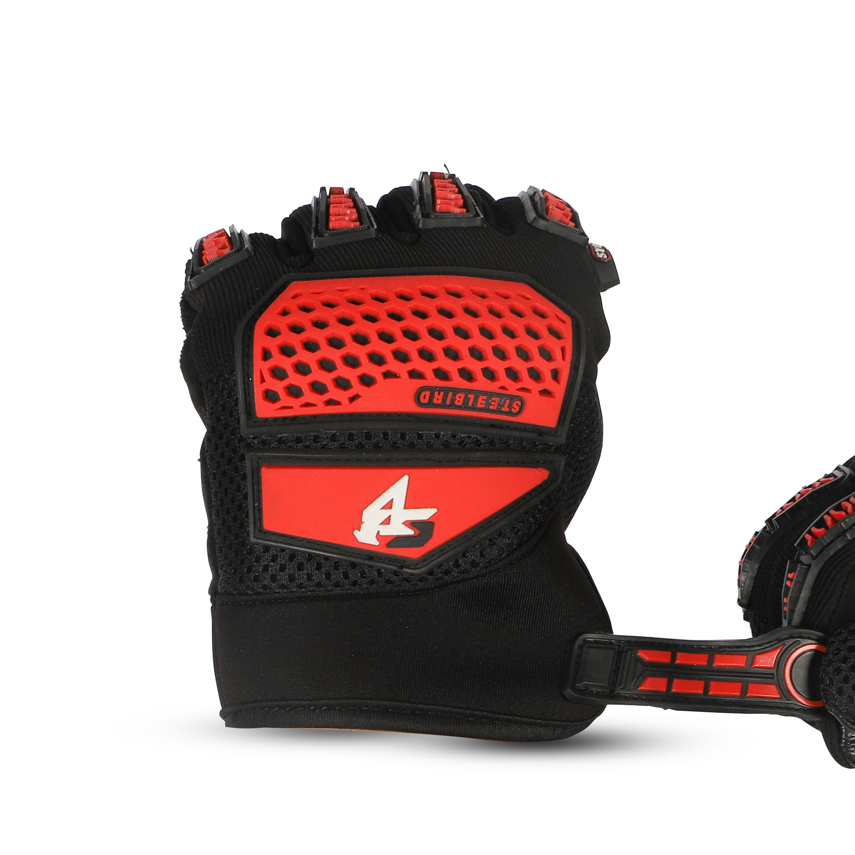 Steelbird Rider-Pro Full Finger Gloves- Red